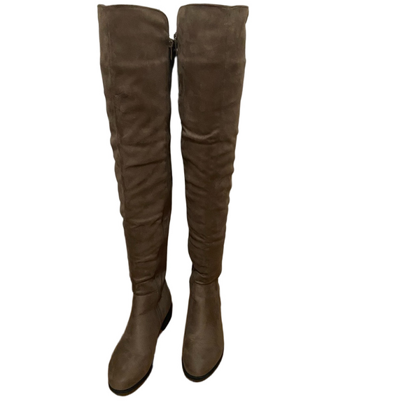 TOP Moda Over the Knee Tan Boots - Picture 2 of 9
